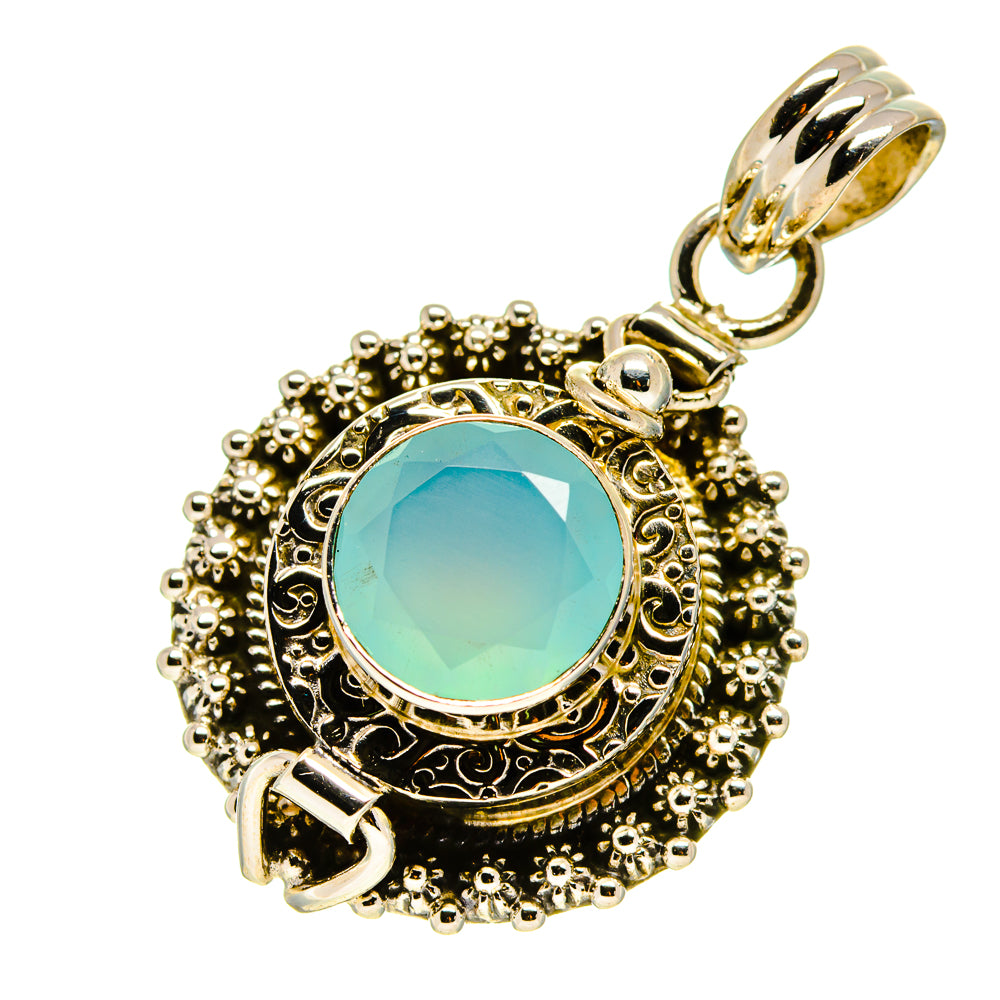 Aqua Chalcedony Pendants handcrafted by Ana Silver Co - PD757386