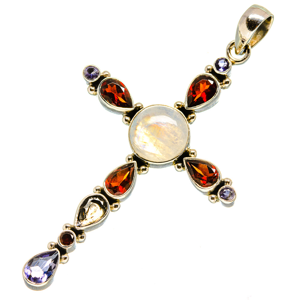 Rainbow Moonstone Pendants handcrafted by Ana Silver Co - PD757421