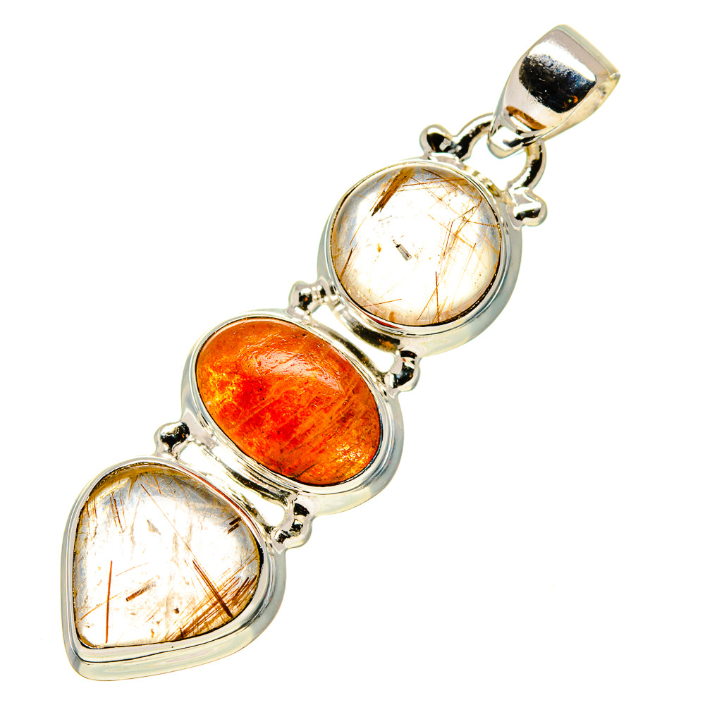 Rutilated Quartz Pendants handcrafted by Ana Silver Co - PD757530