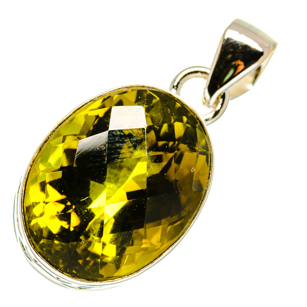 Olive Quartz Pendants handcrafted by Ana Silver Co - PD757550