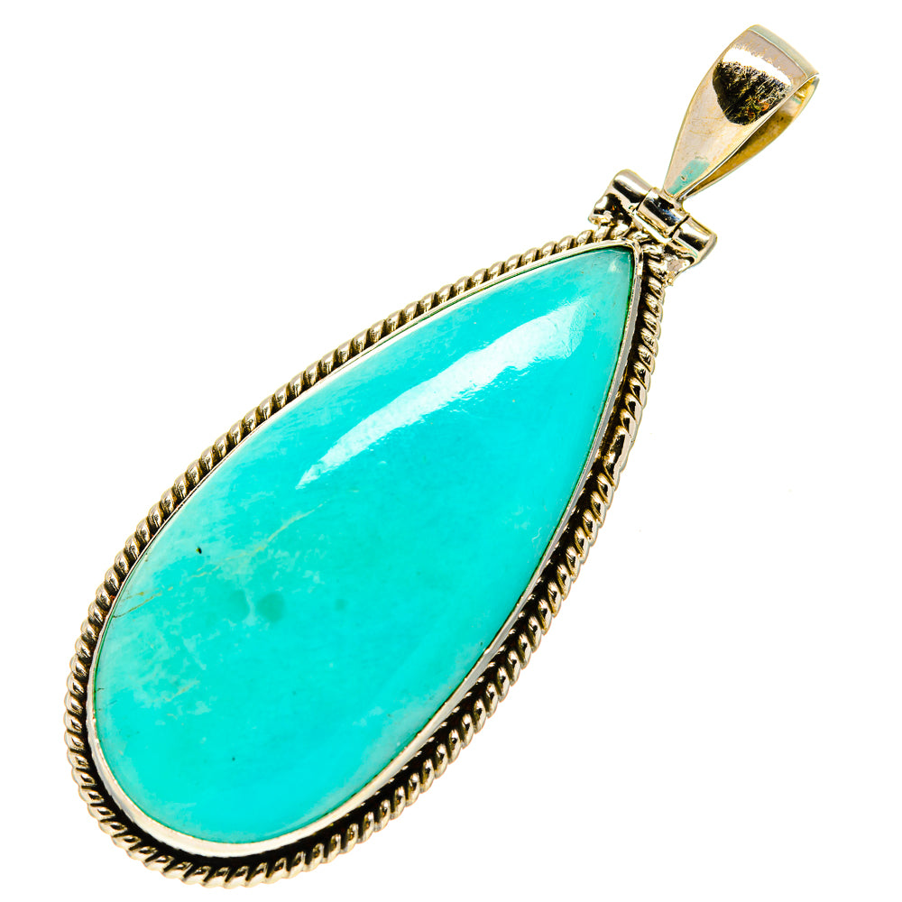 Peruvian Amazonite Pendants handcrafted by Ana Silver Co - PD757606