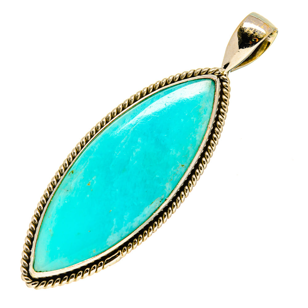 Peruvian Amazonite Pendants handcrafted by Ana Silver Co - PD757608
