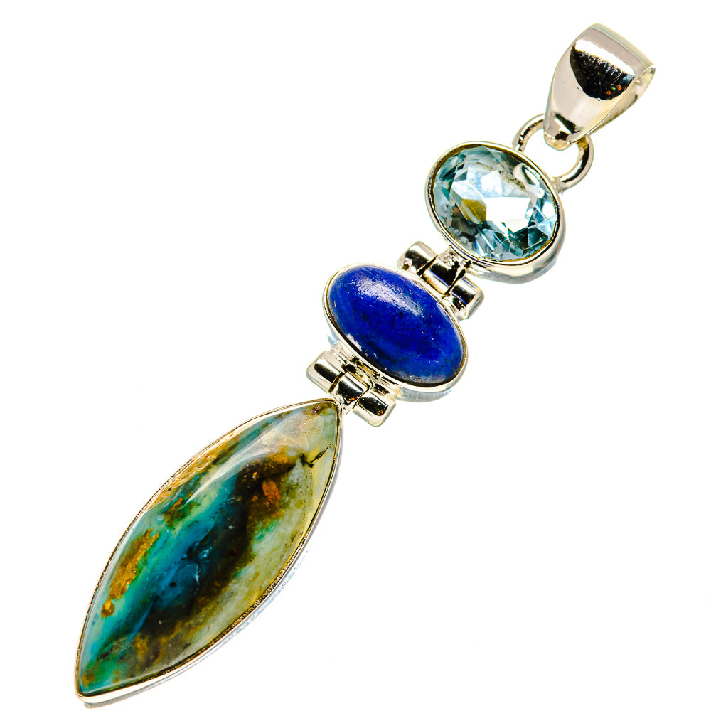 Peruvian Opal Pendants handcrafted by Ana Silver Co - PD757616