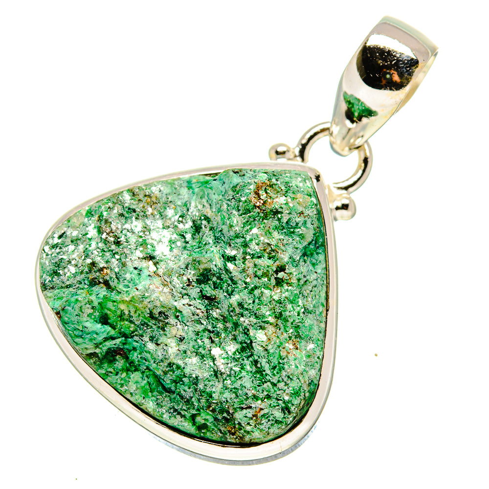 Green Fuchsite Pendants handcrafted by Ana Silver Co - PD757676