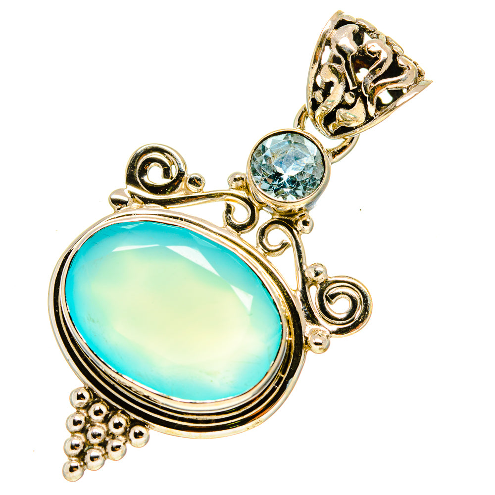 Aqua Chalcedony Pendants handcrafted by Ana Silver Co - PD757829