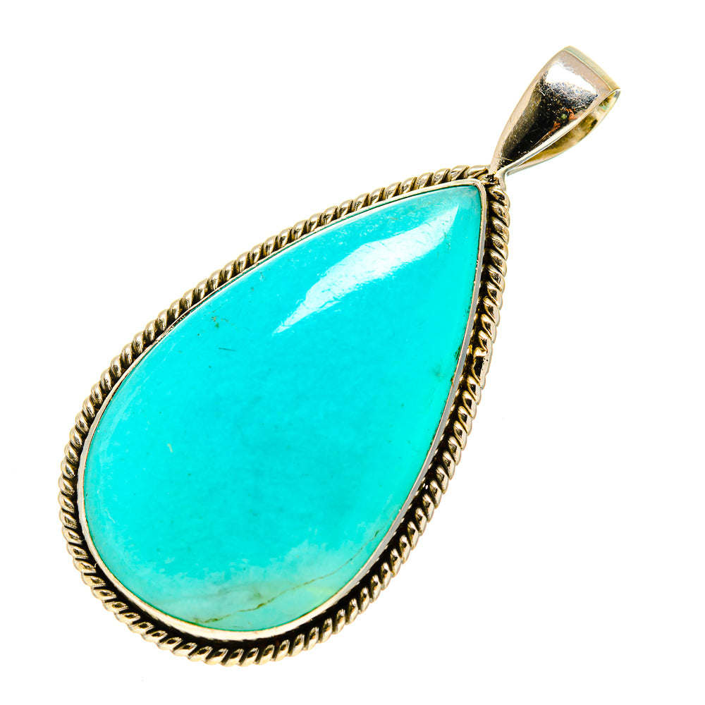 Peruvian Amazonite Pendants handcrafted by Ana Silver Co - PD757855