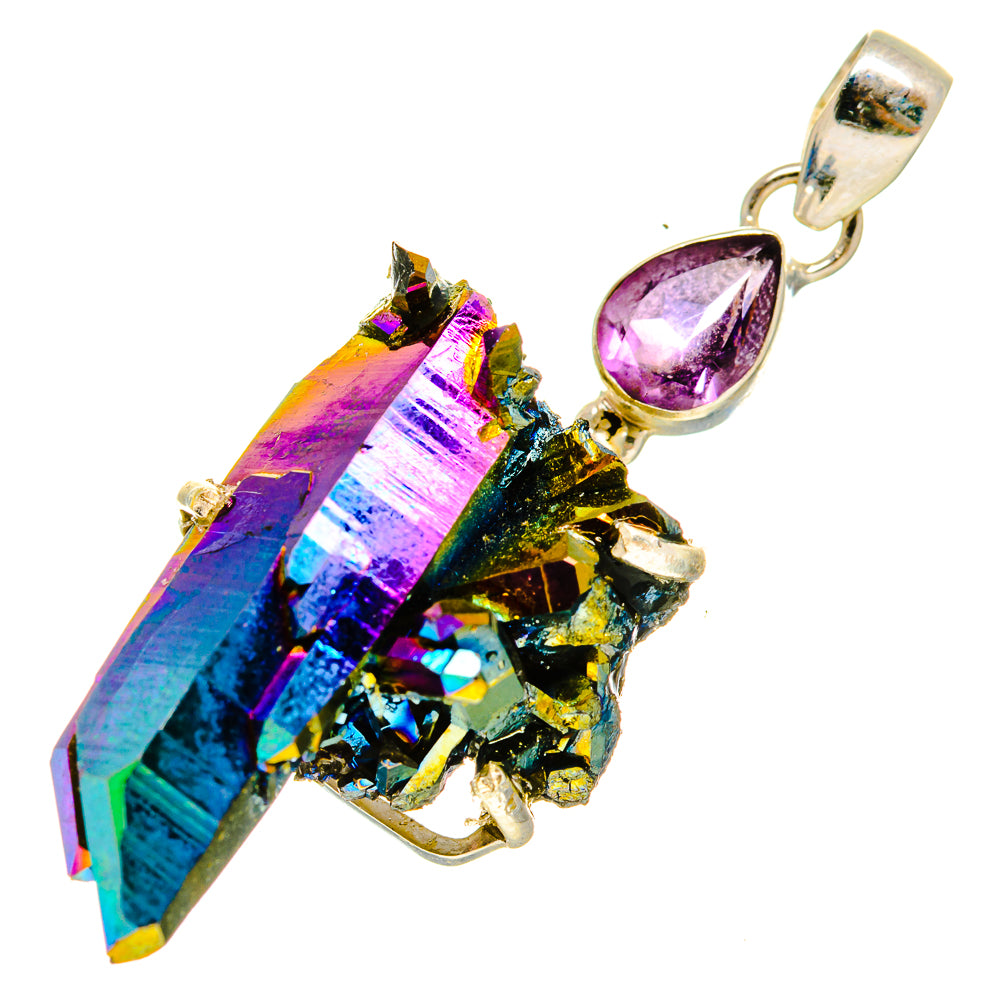 Titanium Sunshine Druzy Pendants handcrafted by Ana Silver Co - PD757877