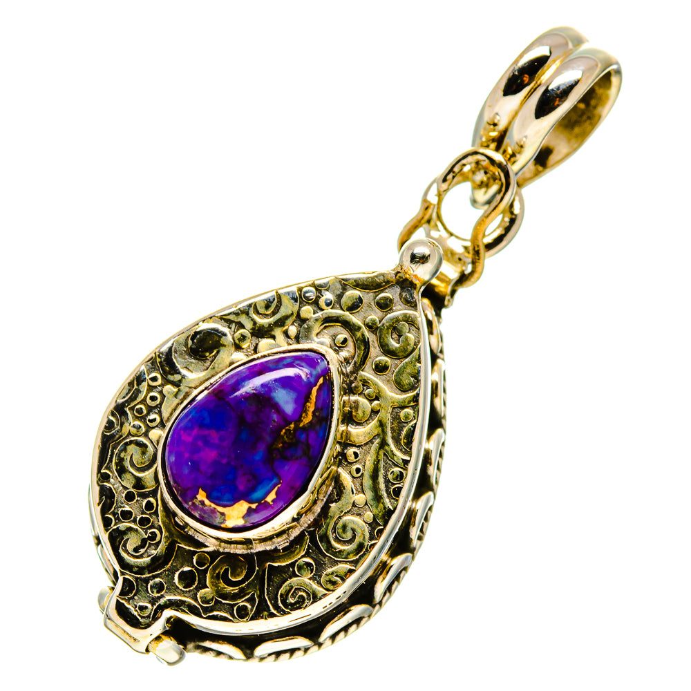 Purple Copper Composite Turquoise Pendants handcrafted by Ana Silver Co - PD757945