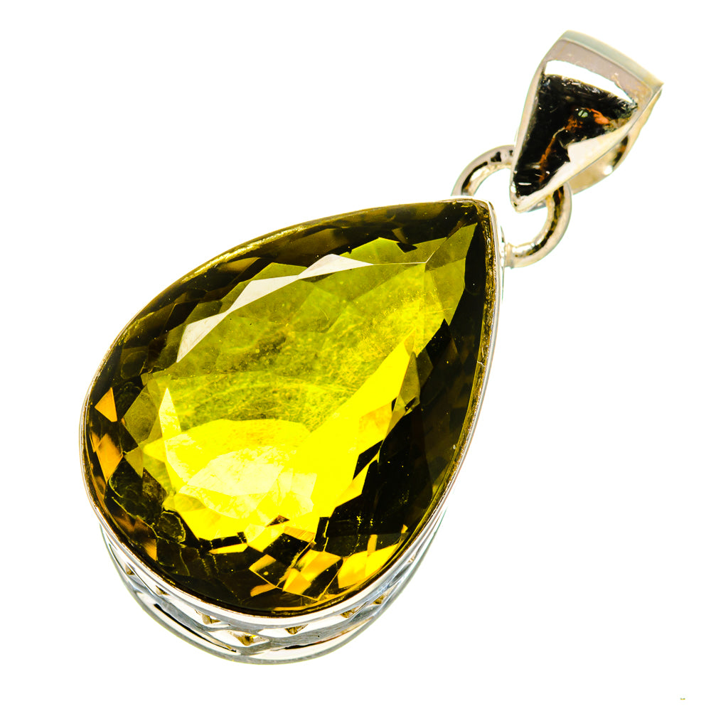Olive Quartz Pendants handcrafted by Ana Silver Co - PD757954