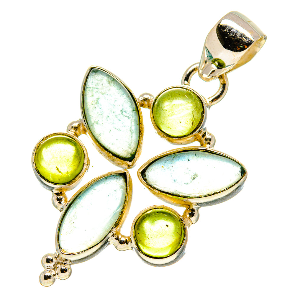 Blue Fluorite Pendants handcrafted by Ana Silver Co - PD757991