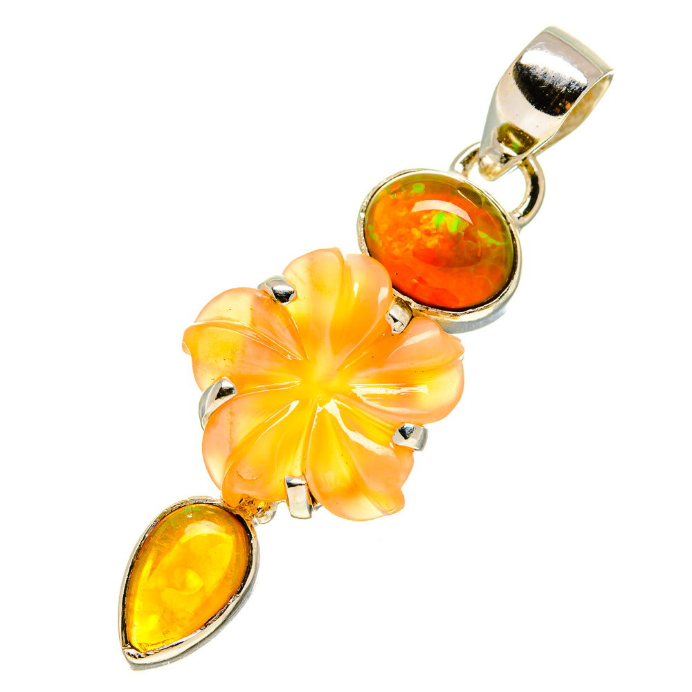 Peach Moonstone Pendants handcrafted by Ana Silver Co - PD758011