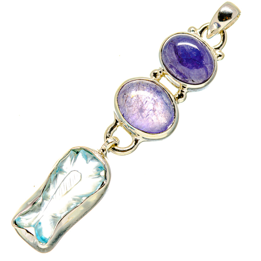 Aquamarine Pendants handcrafted by Ana Silver Co - PD758023