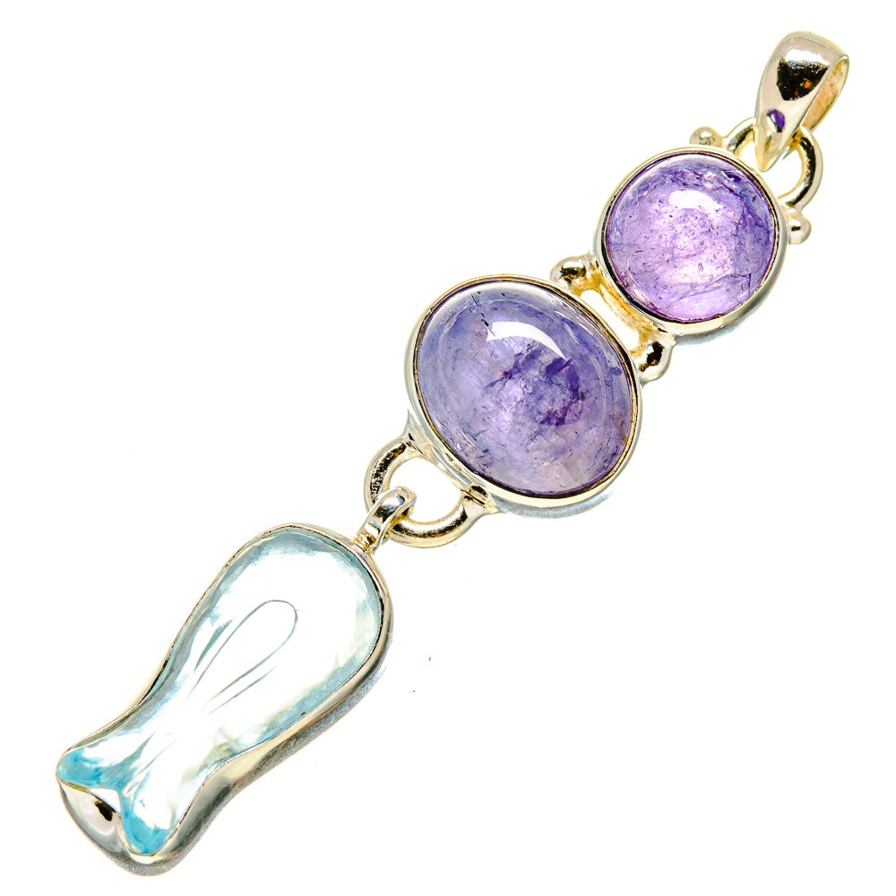 Aquamarine Pendants handcrafted by Ana Silver Co - PD758061