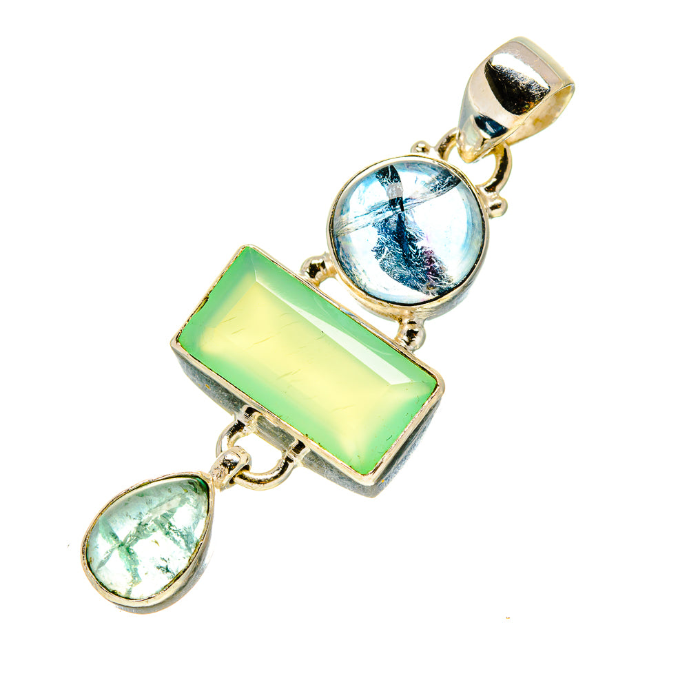 Aqua Chalcedony Pendants handcrafted by Ana Silver Co - PD758066