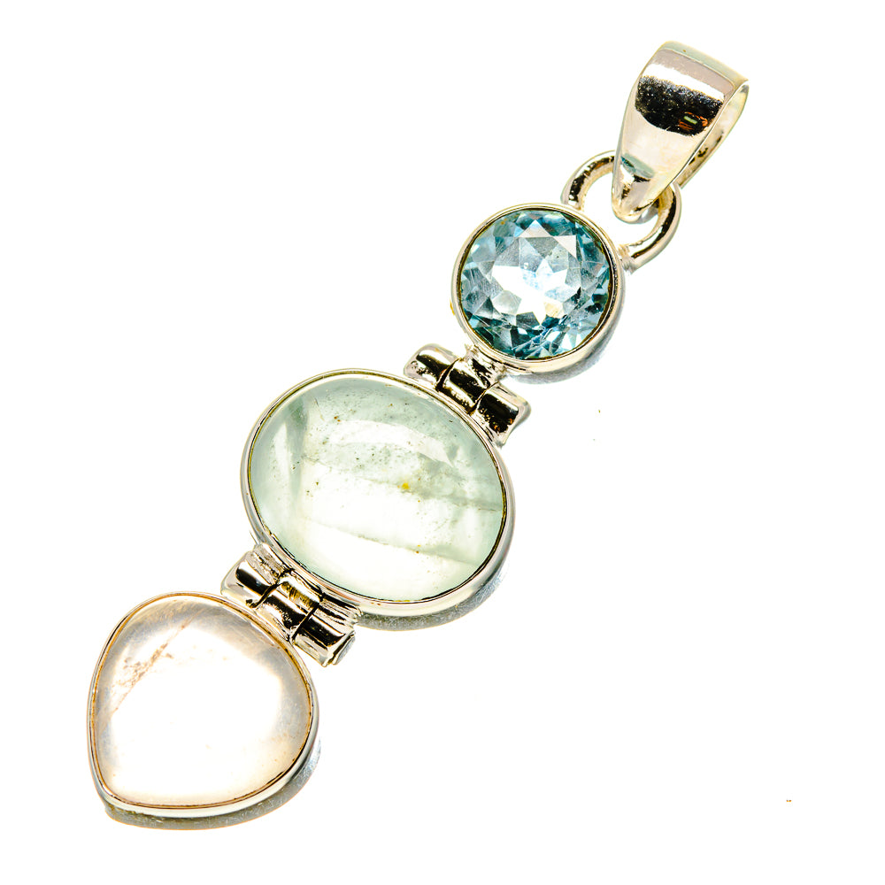Aquamarine Pendants handcrafted by Ana Silver Co - PD758077