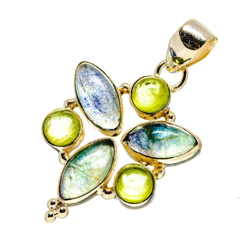 Blue Fluorite Pendants handcrafted by Ana Silver Co - PD758235