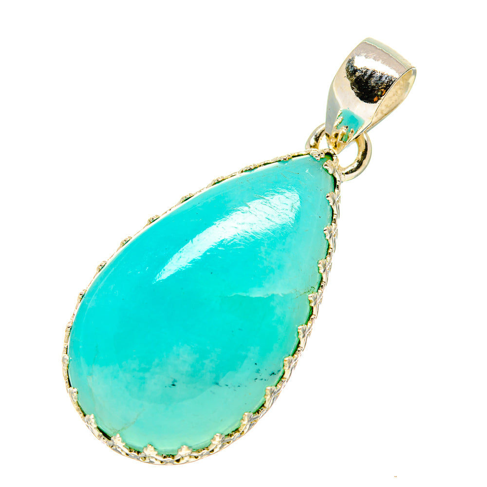 Peruvian Amazonite Pendants handcrafted by Ana Silver Co - PD758279