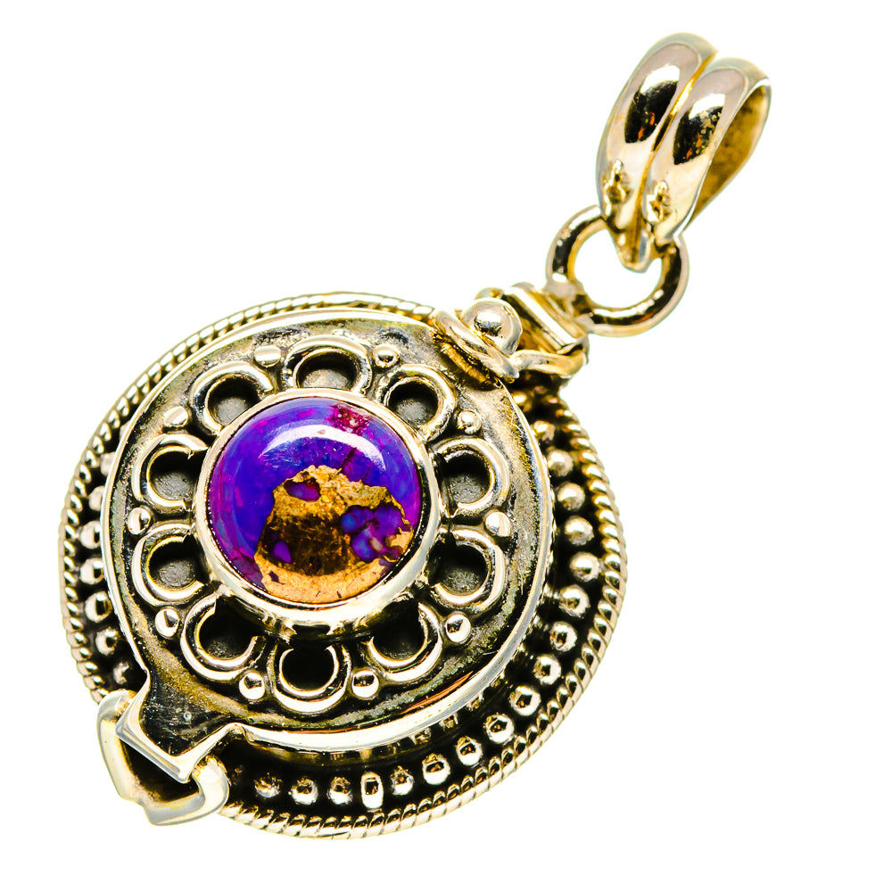 Purple Copper Composite Turquoise Pendants handcrafted by Ana Silver Co - PD758310