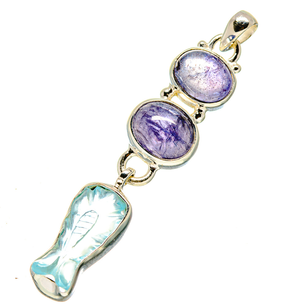Aquamarine Pendants handcrafted by Ana Silver Co - PD758325