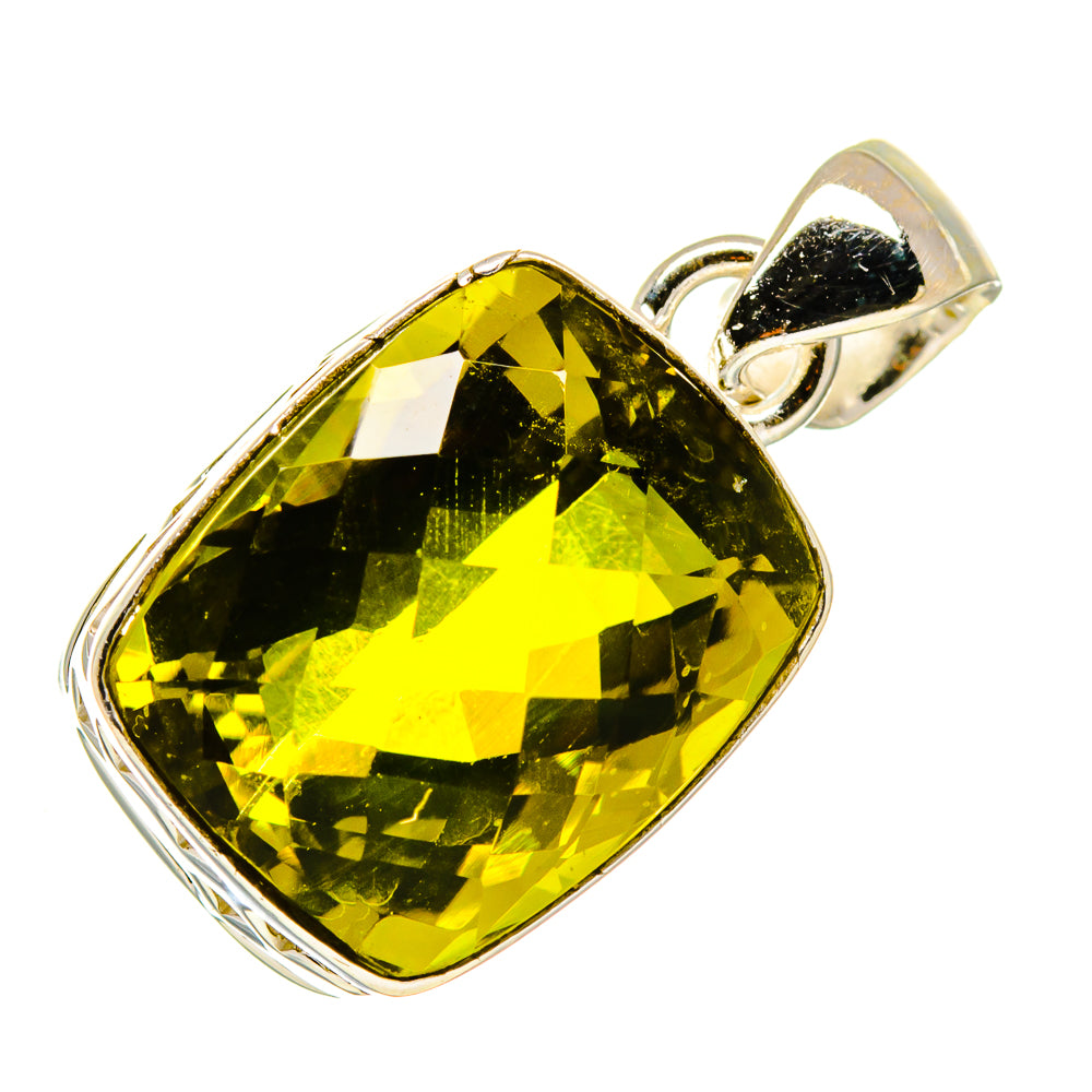 Olive Quartz Pendants handcrafted by Ana Silver Co - PD758362
