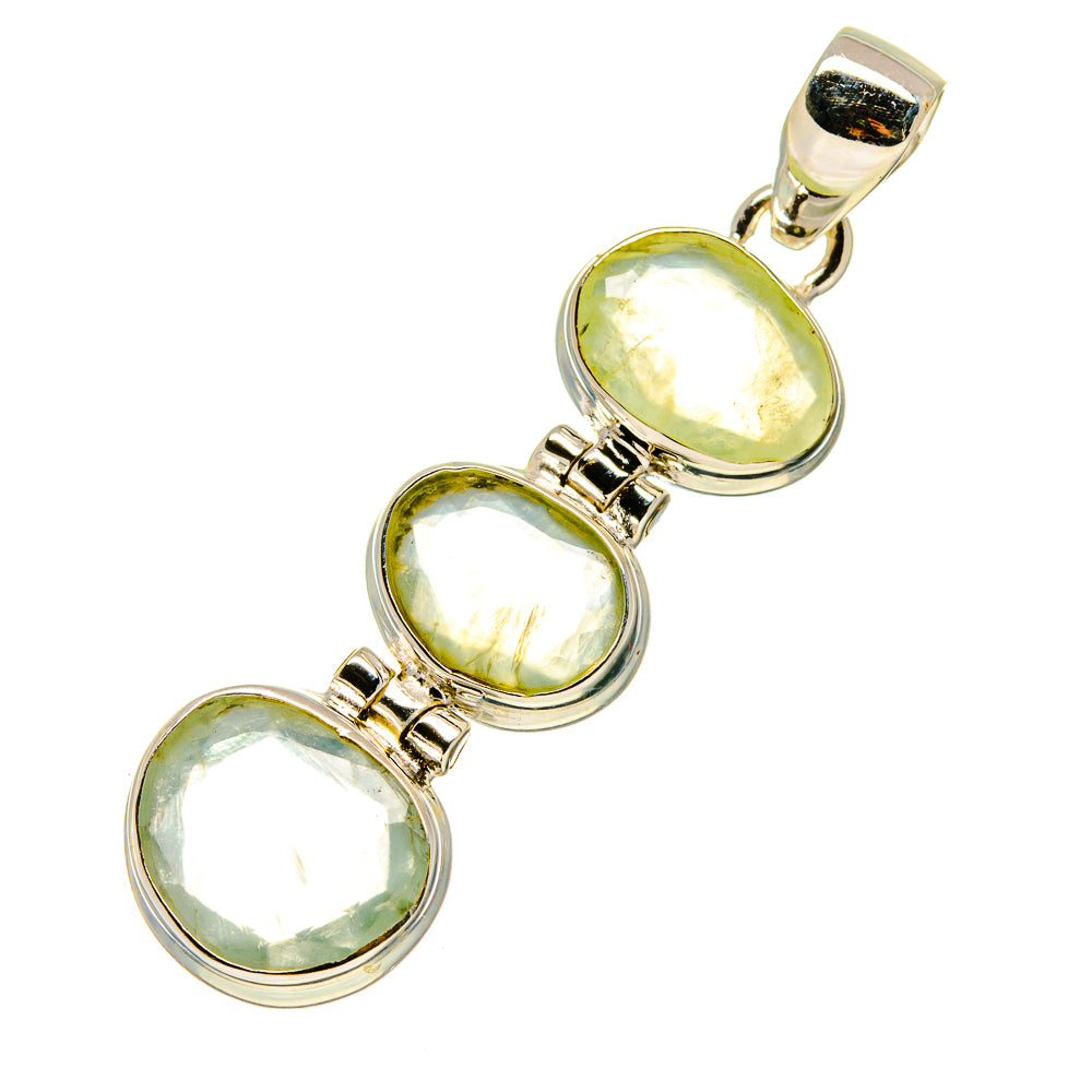 Prehnite Pendants handcrafted by Ana Silver Co - PD758416