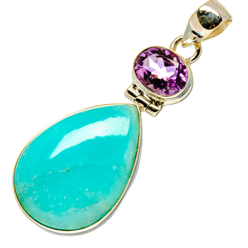 Peruvian Amazonite Pendants handcrafted by Ana Silver Co - PD758451