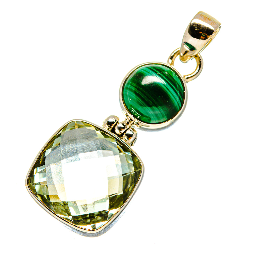 Green Amethyst Pendants handcrafted by Ana Silver Co - PD758516