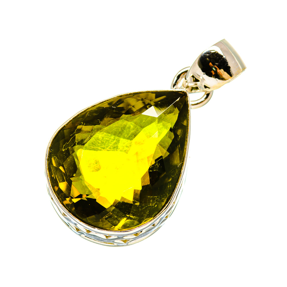 Olive Quartz Pendants handcrafted by Ana Silver Co - PD758525