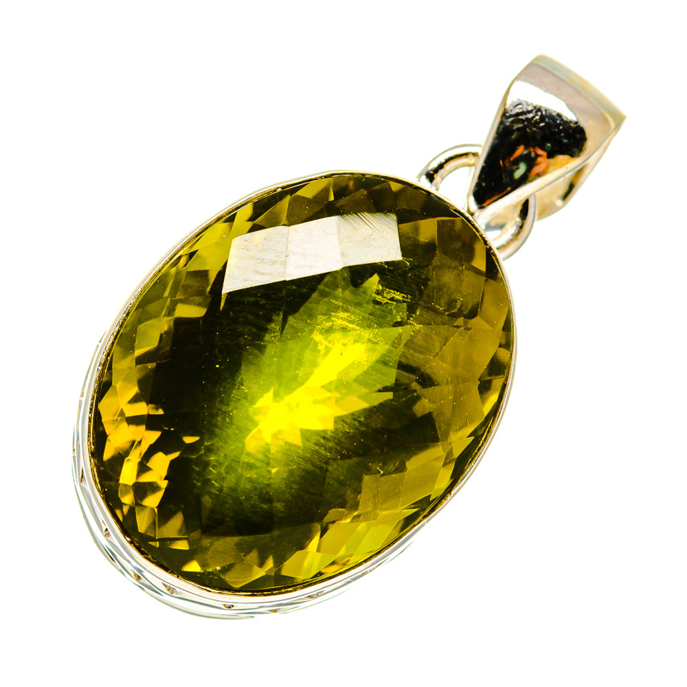Olive Quartz Pendants handcrafted by Ana Silver Co - PD758528