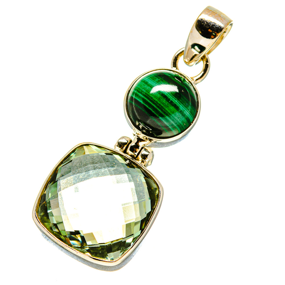 Green Amethyst Pendants handcrafted by Ana Silver Co - PD758586
