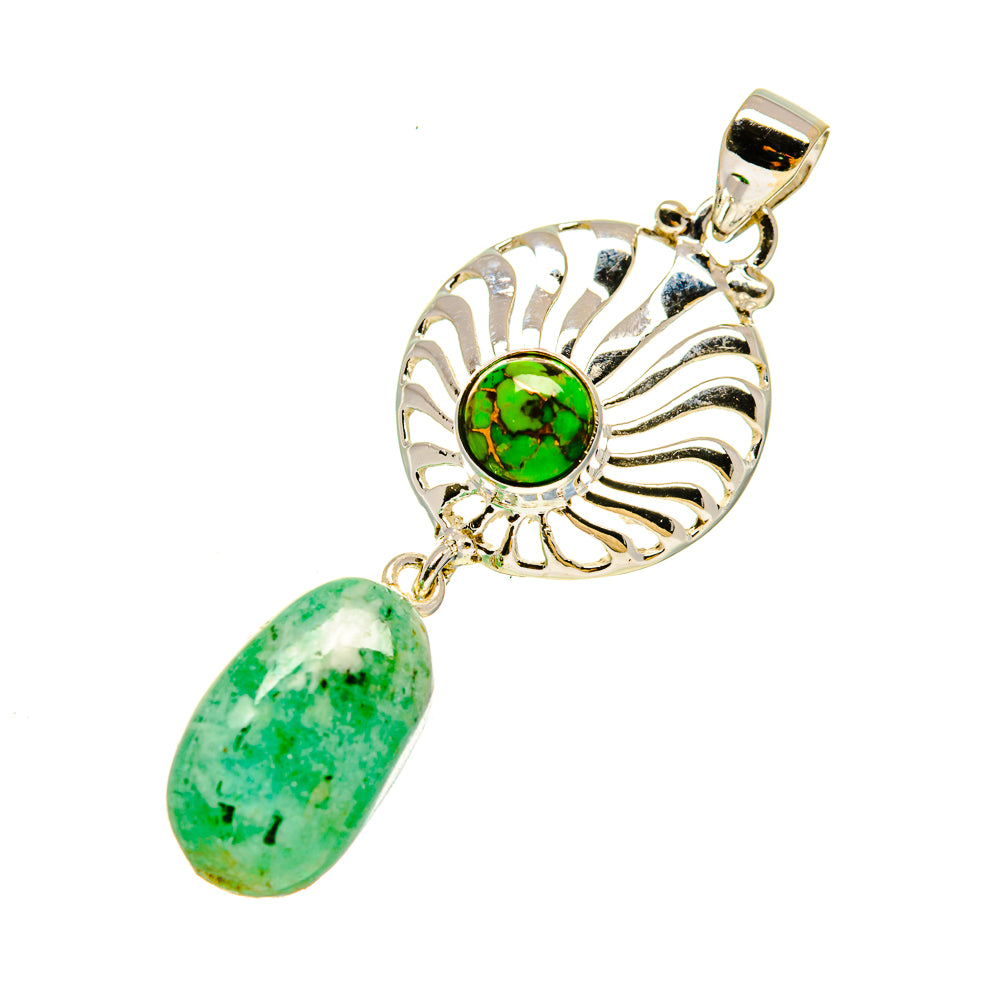Australian Green Opal Pendants handcrafted by Ana Silver Co - PD758618