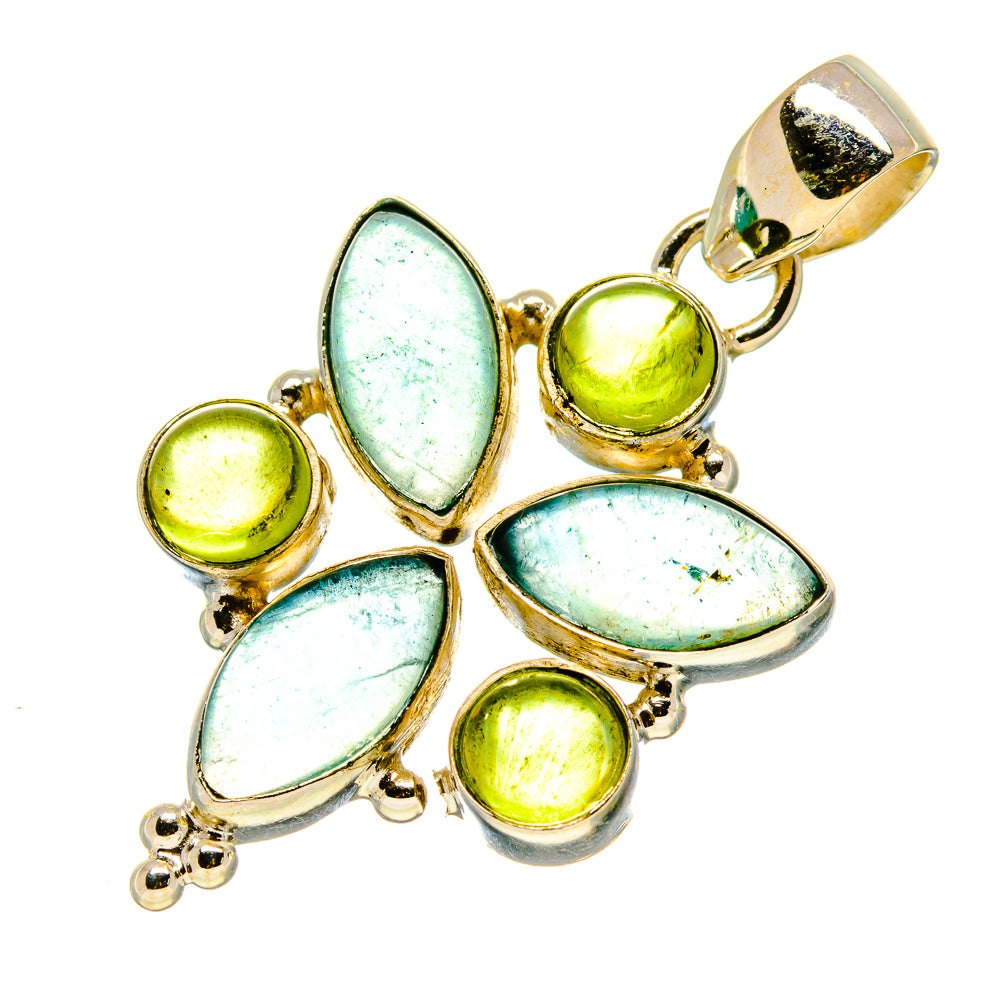 Aquamarine Pendants handcrafted by Ana Silver Co - PD758652