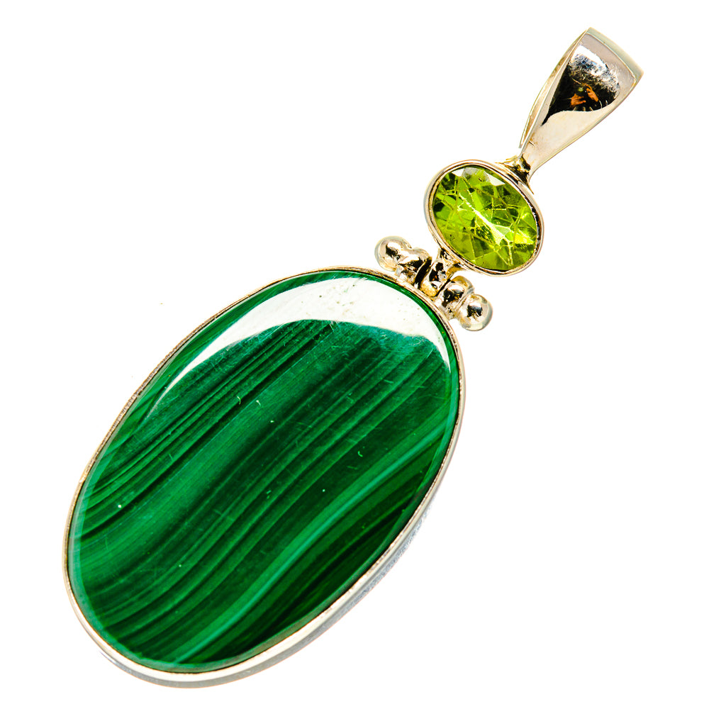 Malachite, Peridot Pendants handcrafted by Ana Silver Co - PD758750