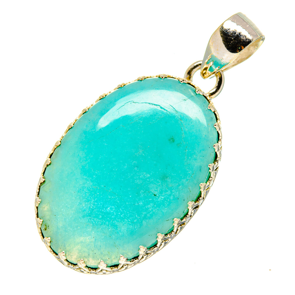 Peruvian Amazonite Pendants handcrafted by Ana Silver Co - PD758798