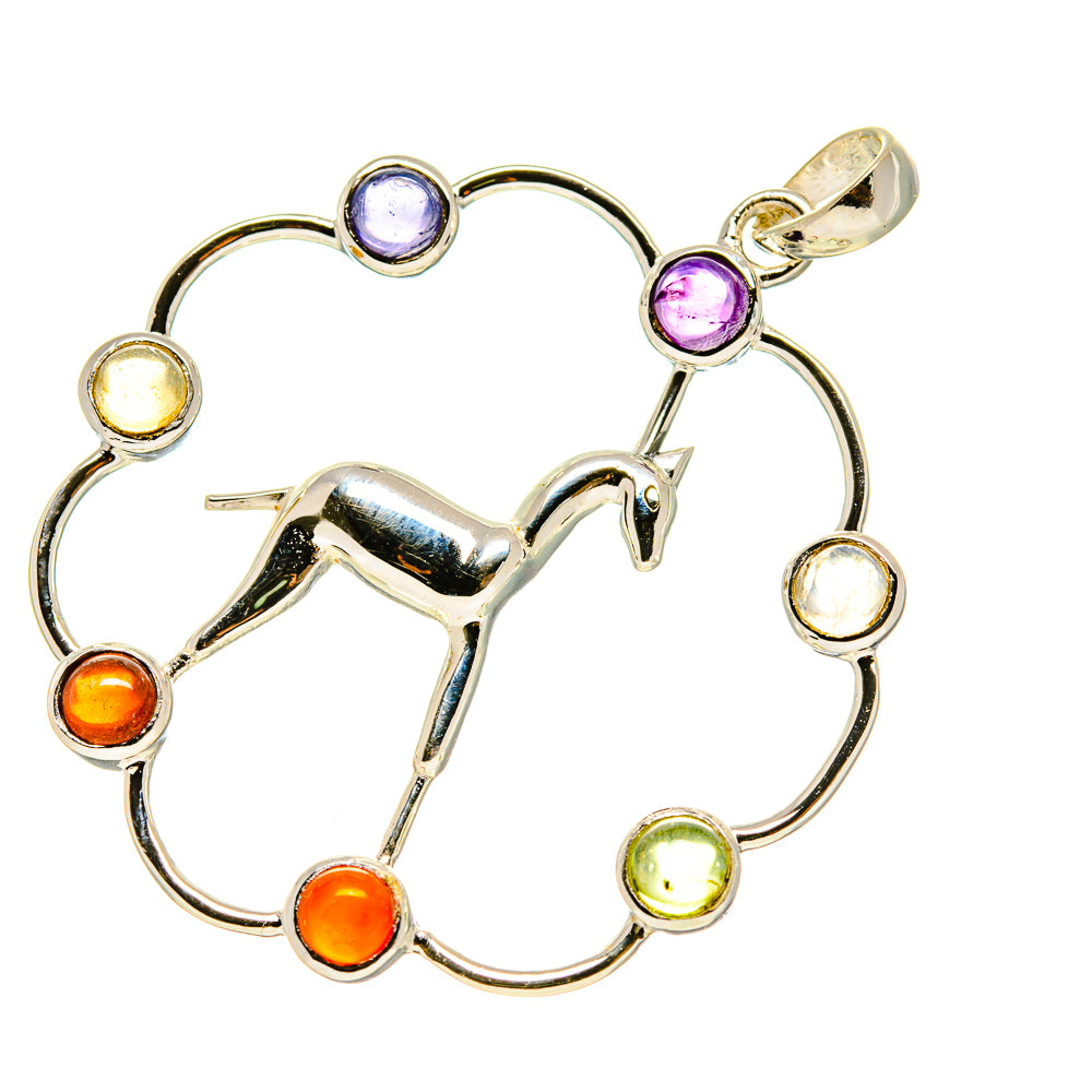 Multi-Stone Chakra Pendants handcrafted by Ana Silver Co - PD758966