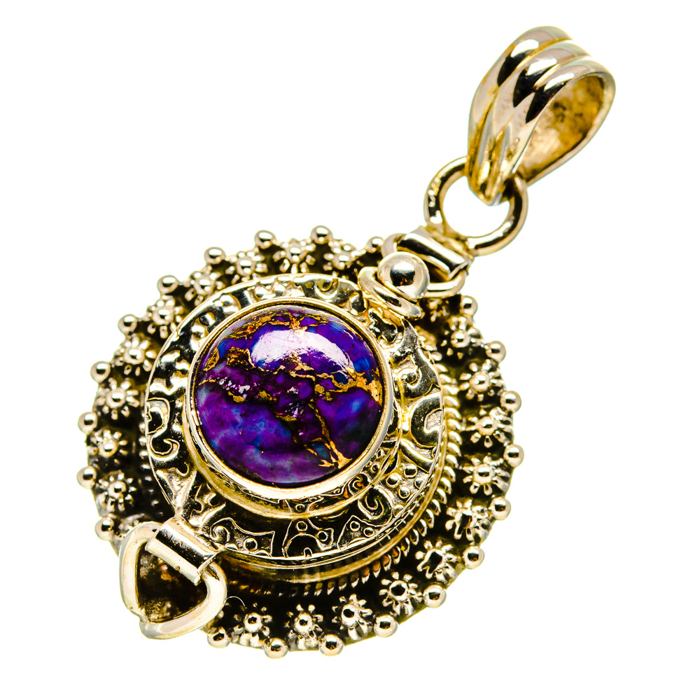 Purple Copper Composite Turquoise Pendants handcrafted by Ana Silver Co - PD759004