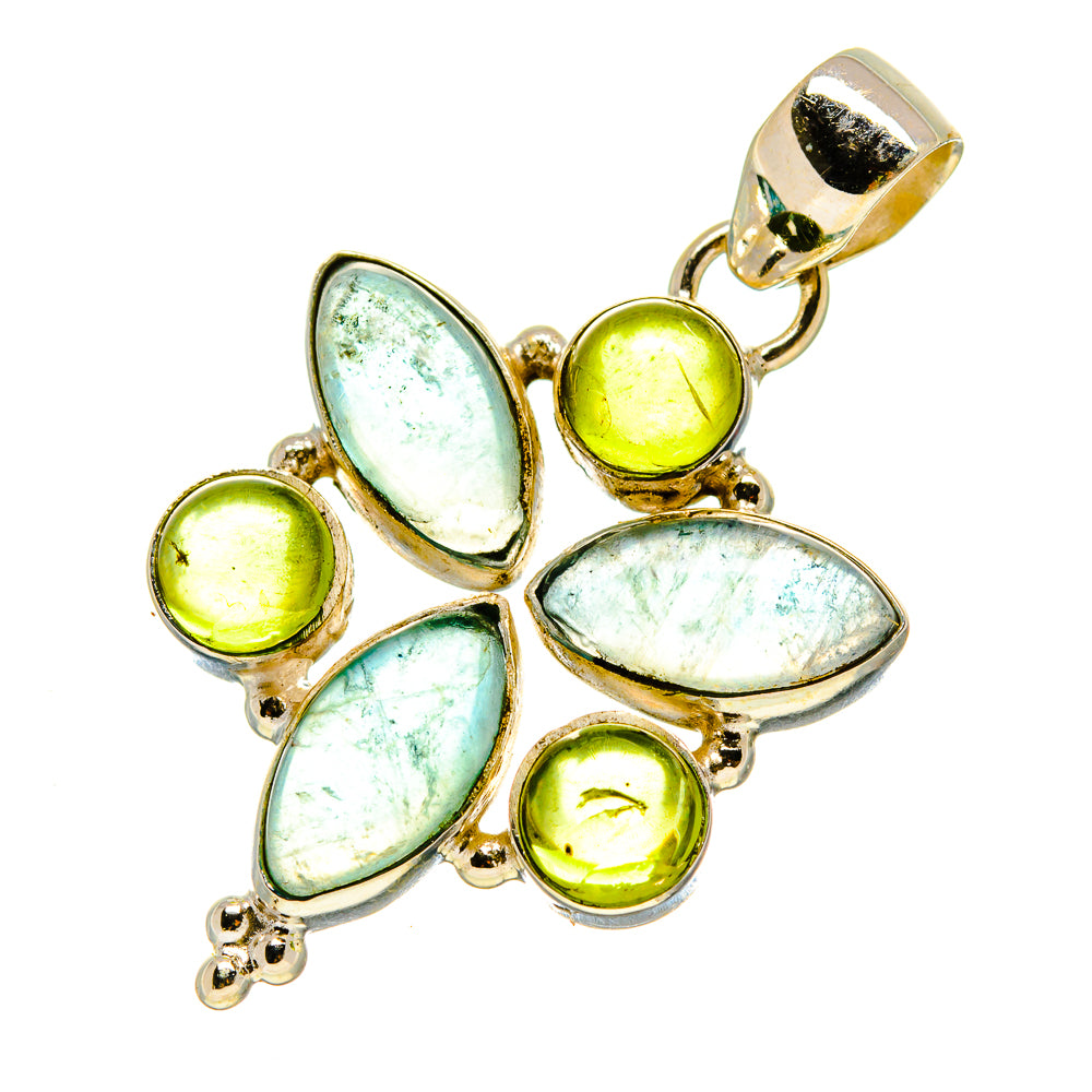 Blue Fluorite Pendants handcrafted by Ana Silver Co - PD759006