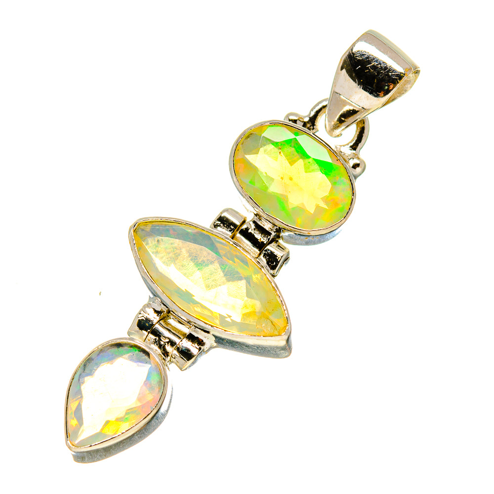 Ethiopian Opal Pendants handcrafted by Ana Silver Co - PD759016
