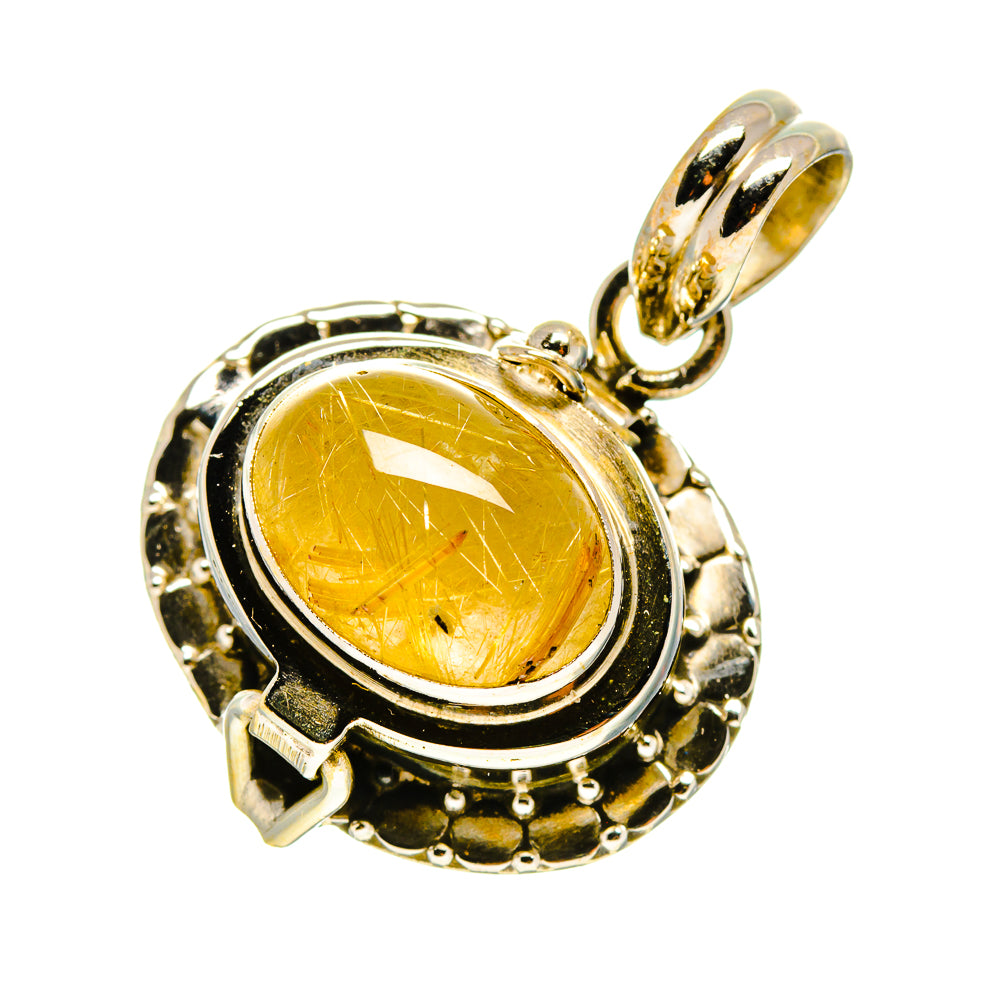 Rutilated Quartz Pendants handcrafted by Ana Silver Co - PD759120