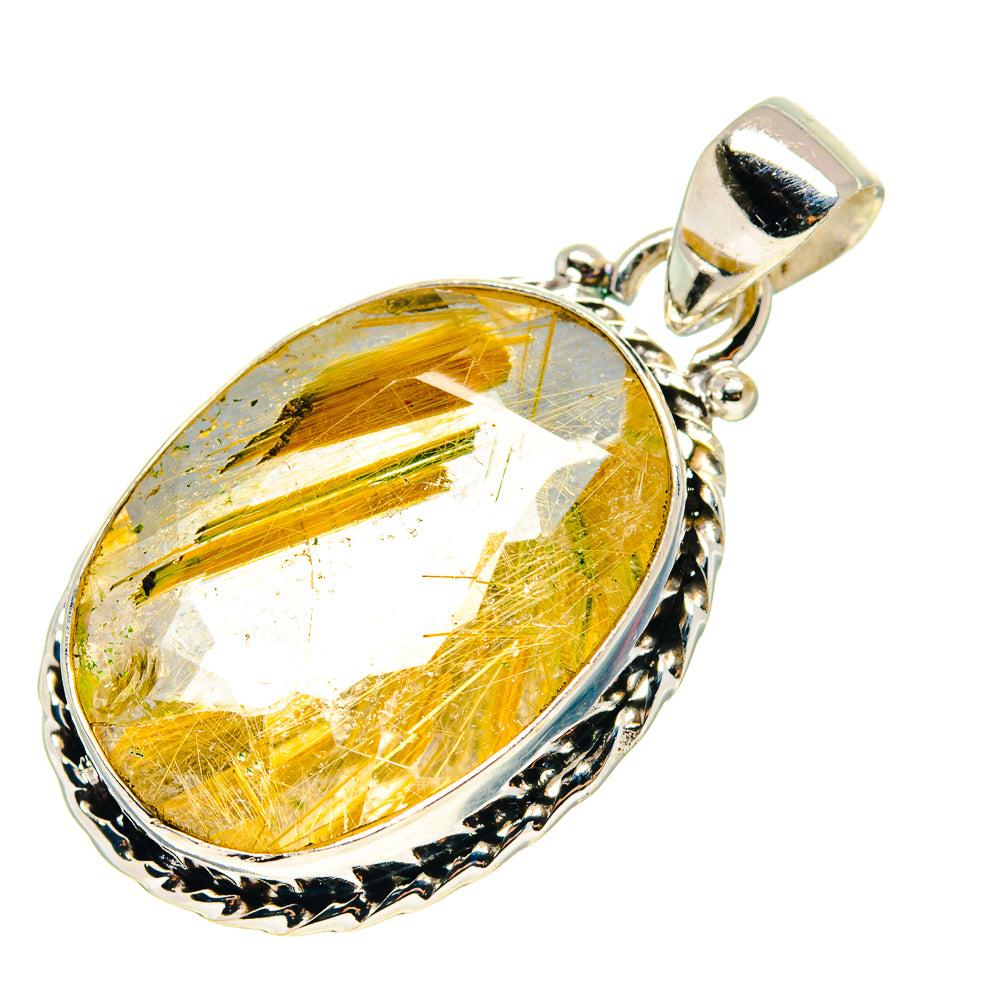 Rutilated Quartz Pendants handcrafted by Ana Silver Co - PD759401