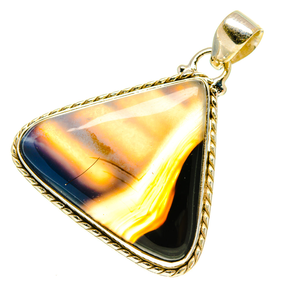 Botswana Agate Pendants handcrafted by Ana Silver Co - PD760068