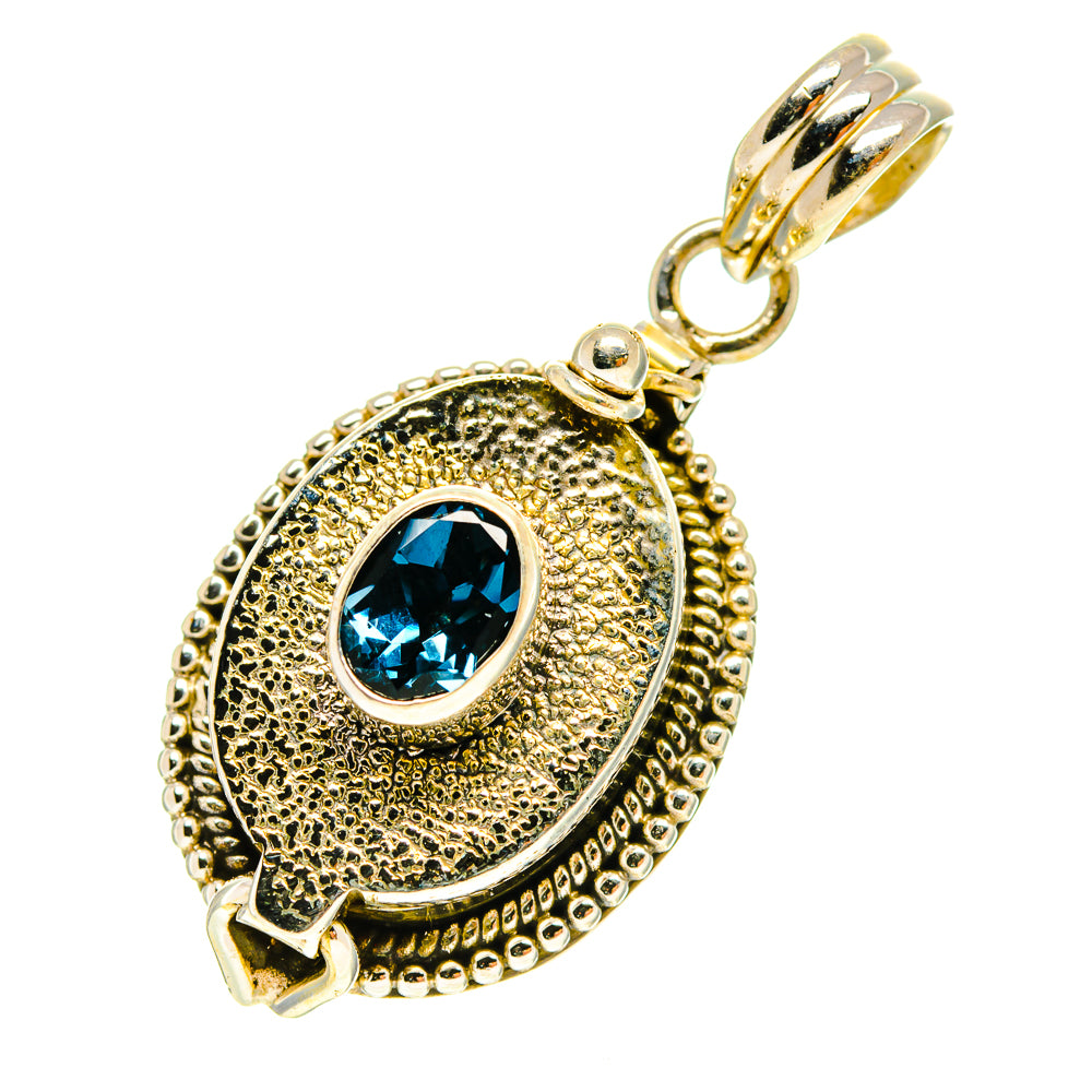 London Blue Topaz Pendants handcrafted by Ana Silver Co - PD760083