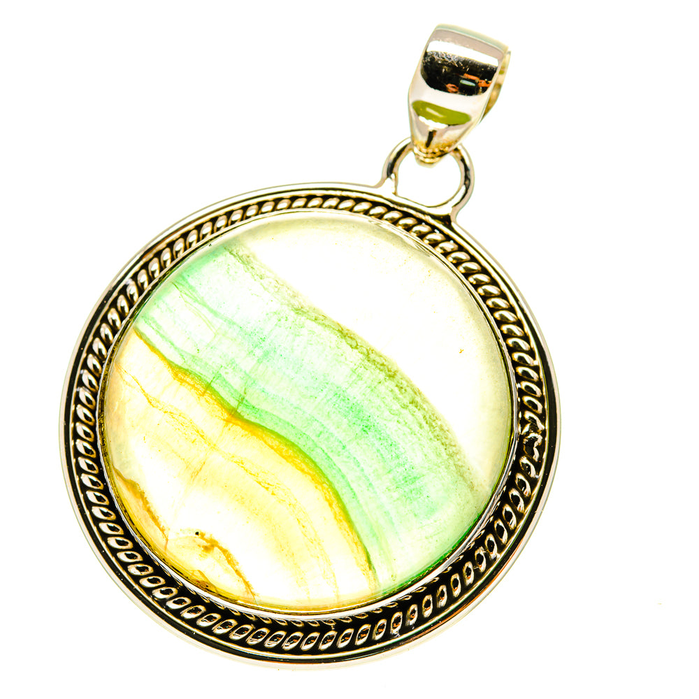 Green Fluorite Pendants handcrafted by Ana Silver Co - PD760105