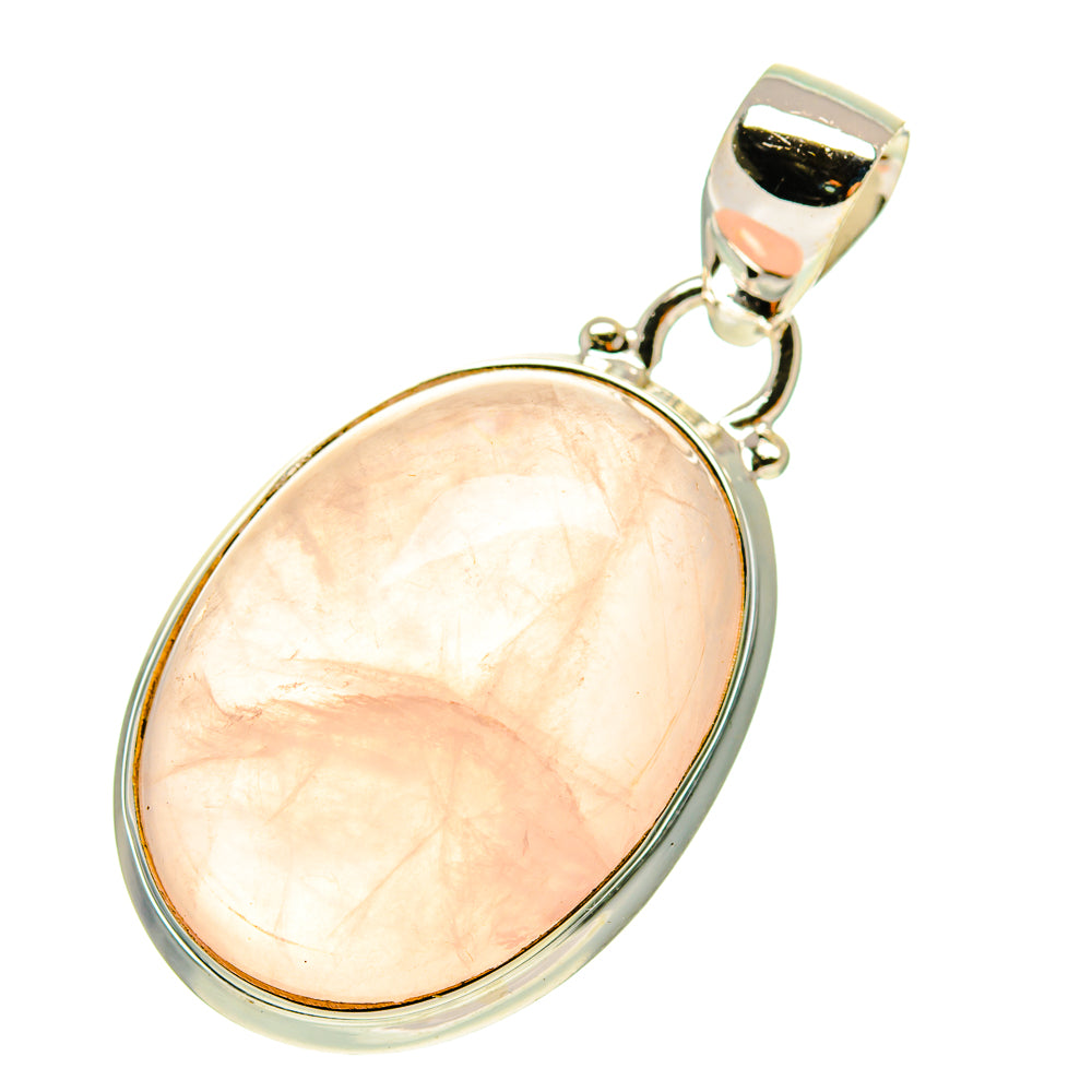 Rose Quartz Pendants handcrafted by Ana Silver Co - PD760108