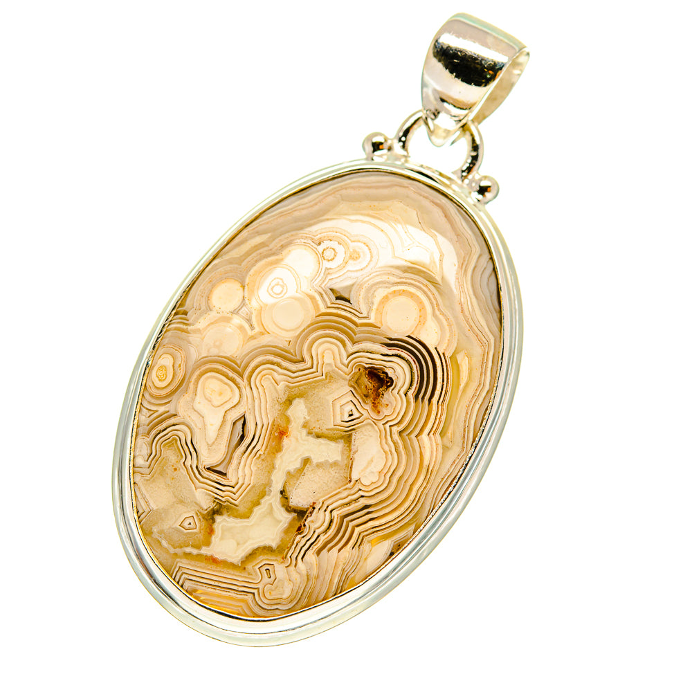 Laguna Lace Agate Pendants handcrafted by Ana Silver Co - PD760169