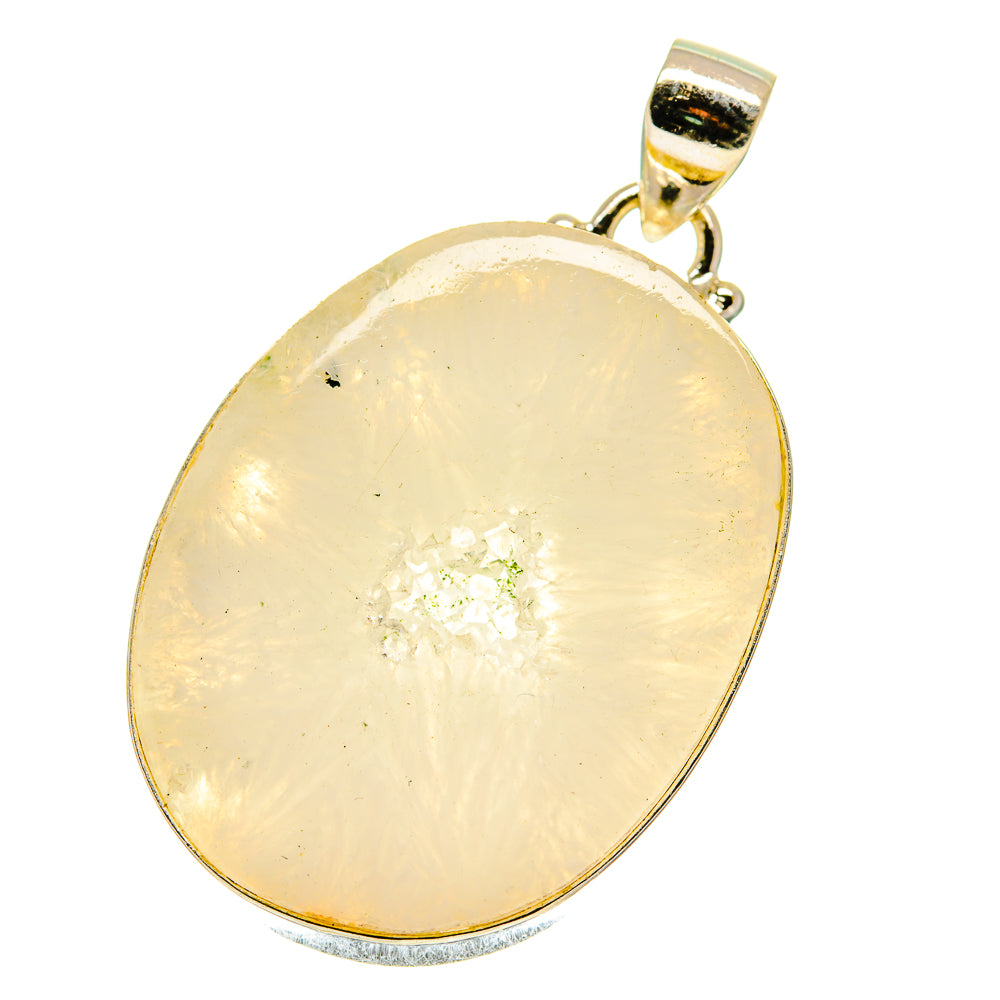 White Geode Slice Pendants handcrafted by Ana Silver Co - PD760317
