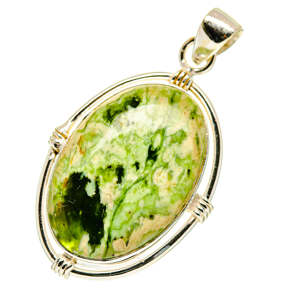 Australian Green Opal Pendants handcrafted by Ana Silver Co - PD760345