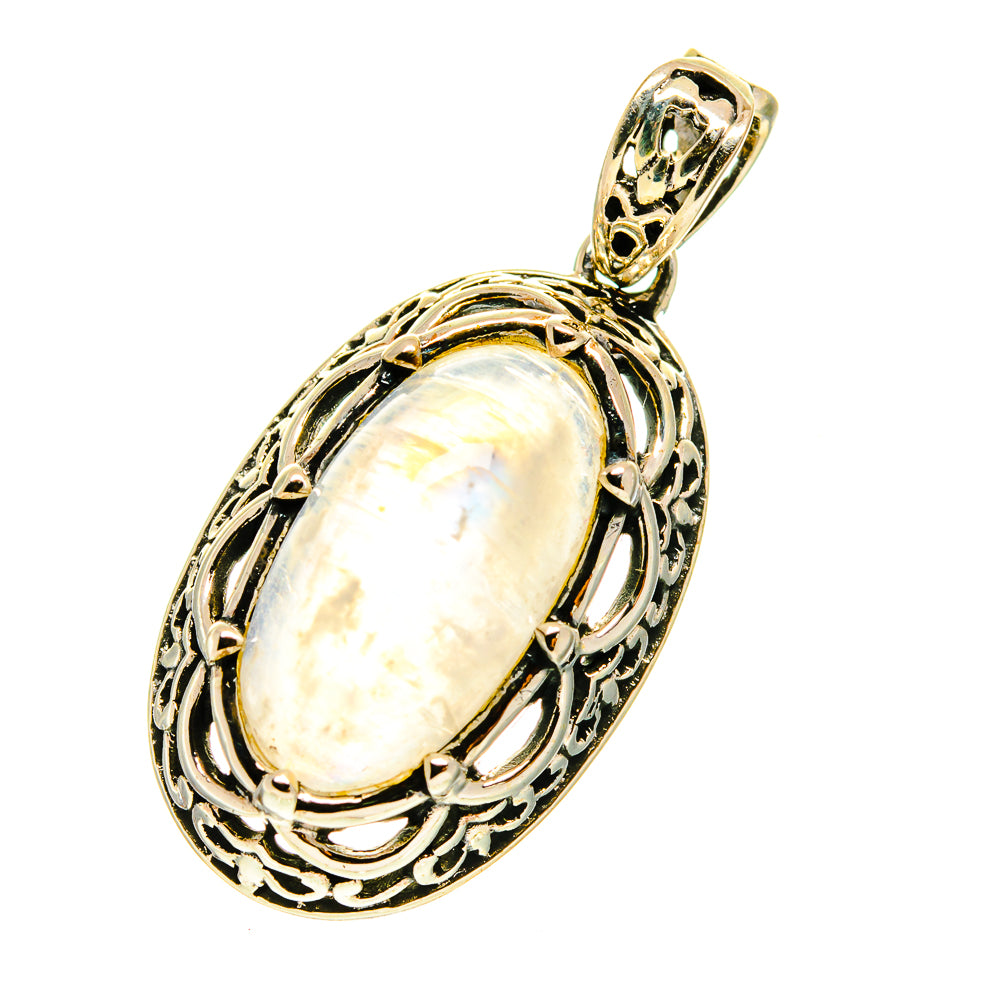 Rainbow Moonstone Pendants handcrafted by Ana Silver Co - PD760358