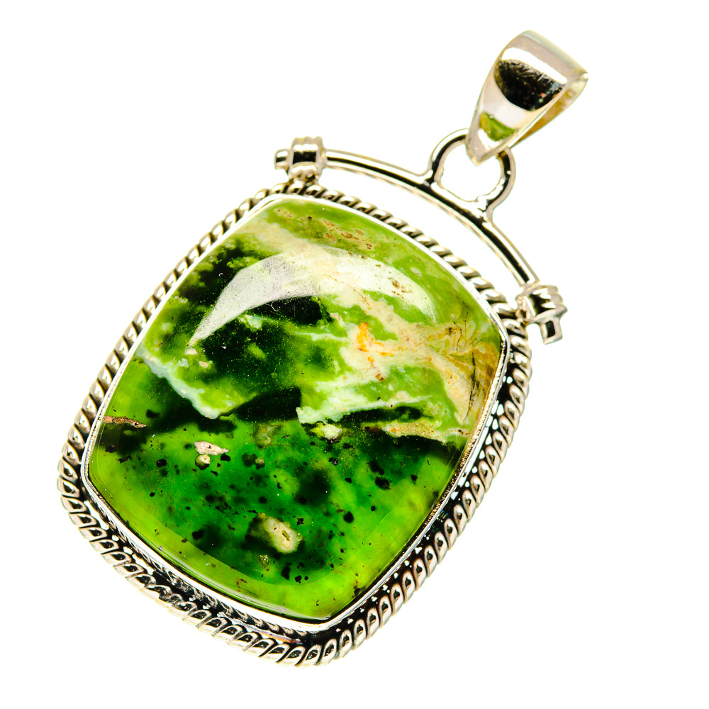 Australian Green Opal Pendants handcrafted by Ana Silver Co - PD760422