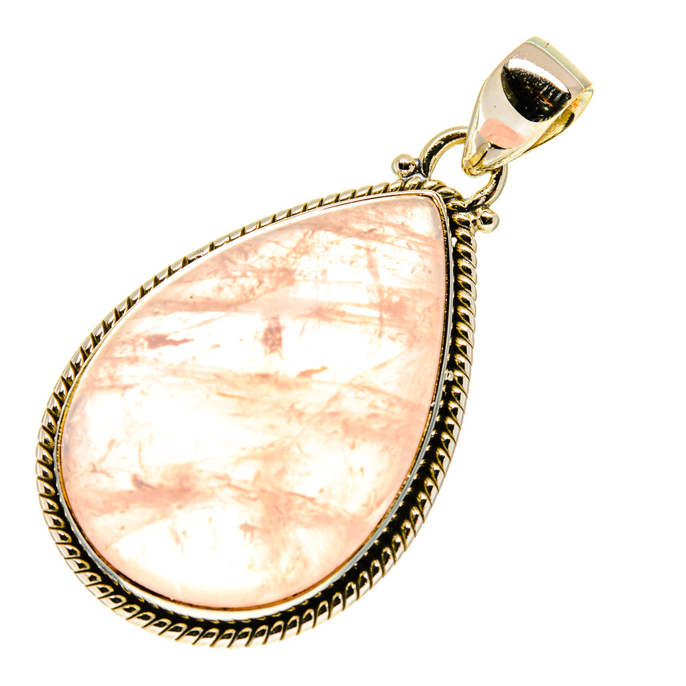 Rose Quartz Pendants handcrafted by Ana Silver Co - PD760566